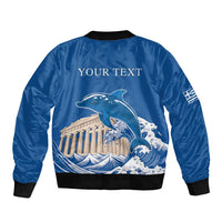 Personalized Greece Independence Day Bomber Jacket Parthenon Eleftheria i Thanatos
