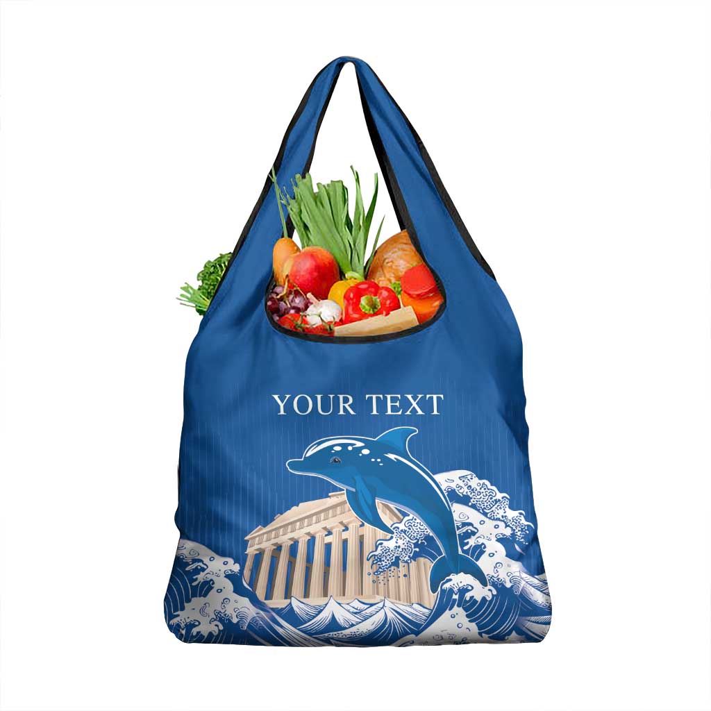 Personalized Greece Independence Day Grocery Bag Parthenon Eleftheria i Thanatos