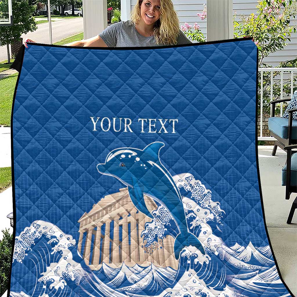 Personalized Greece Independence Day Quilt Parthenon Eleftheria i Thanatos