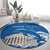 Personalized Greece Independence Day Round Carpet Parthenon Eleftheria i Thanatos