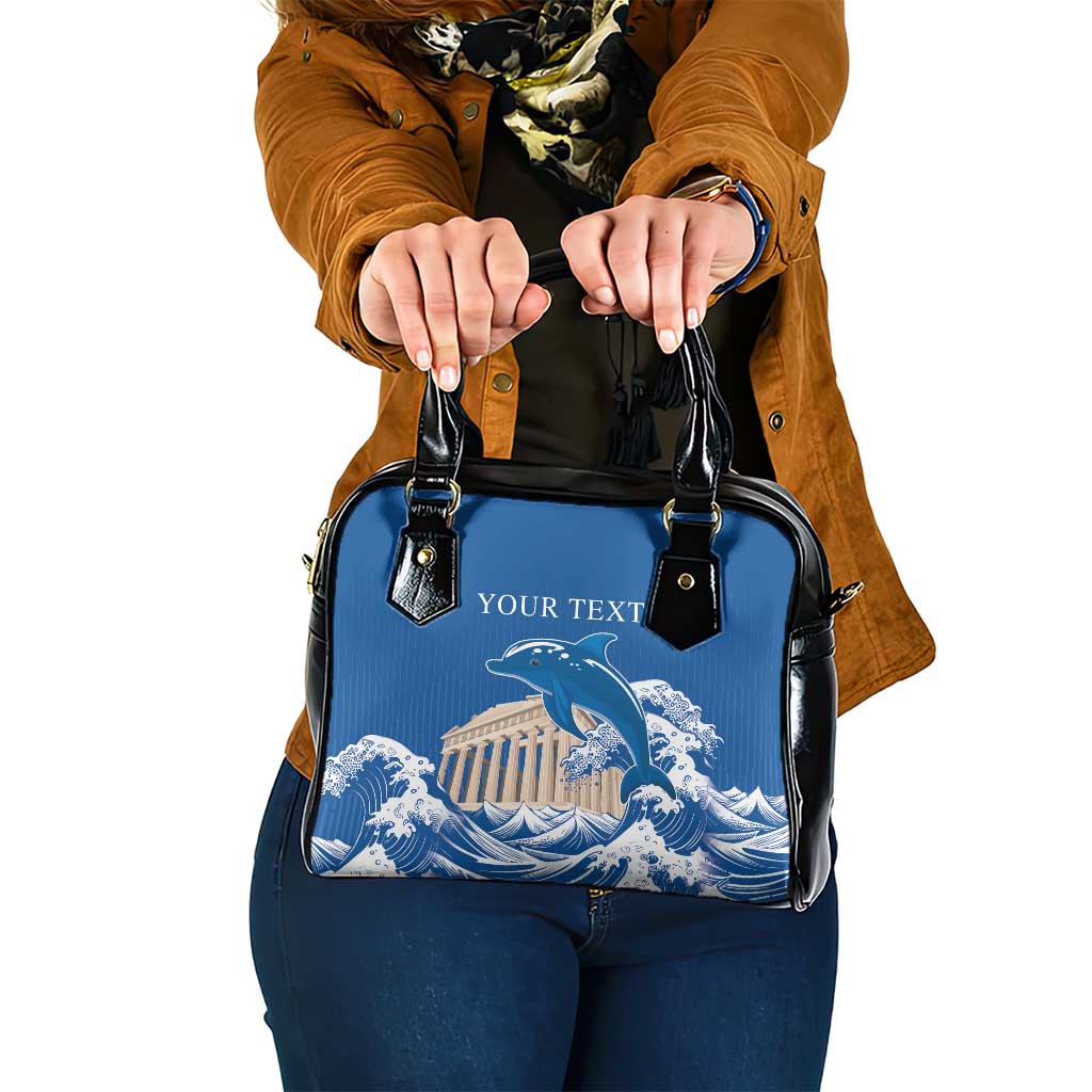 Personalized Greece Independence Day Shoulder Handbag Parthenon Eleftheria i Thanatos