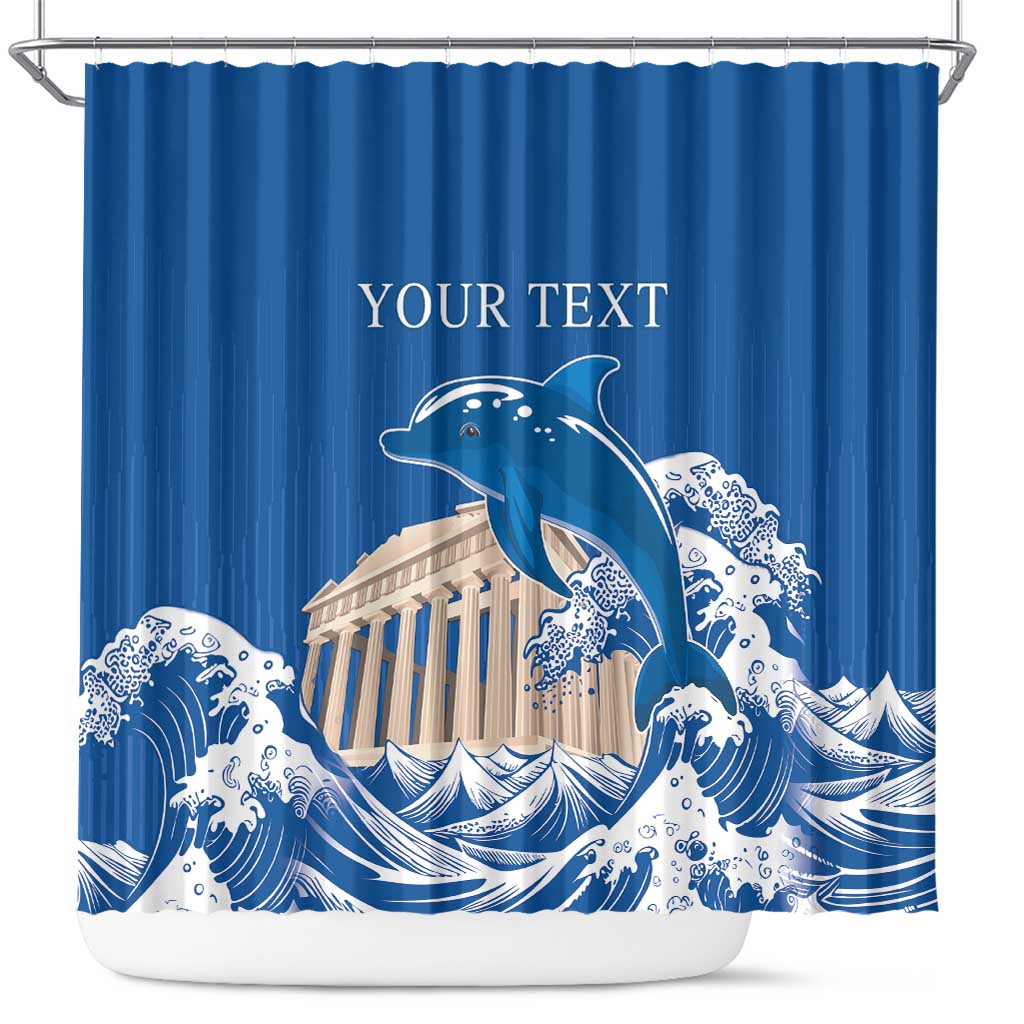 Personalized Greece Independence Day Shower Curtain Parthenon Eleftheria i Thanatos