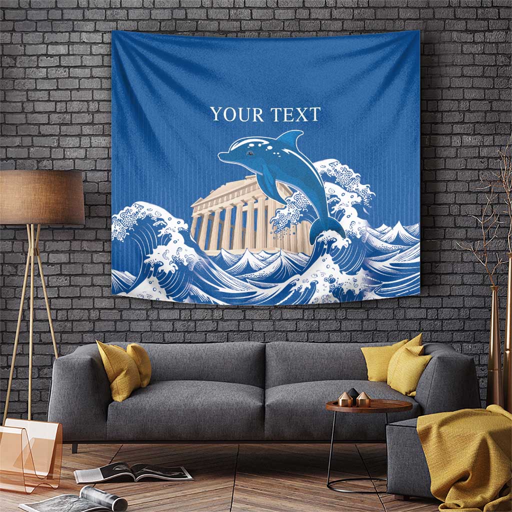 Personalized Greece Independence Day Tapestry Parthenon Eleftheria i Thanatos