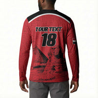 Custom Egypt Football Button Sweatshirt Pharaohs Heritage Pyramid