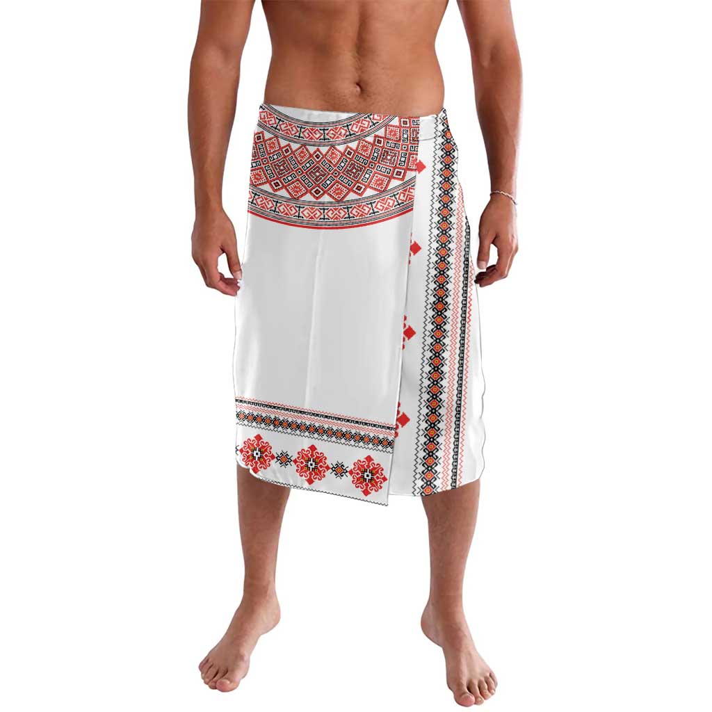 Bulgarian Embroidery Style Seamless Pattern Lavalava