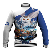 Quebec Snowy Owl Heritage Baseball Jacket Flag Day Edition