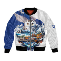 Quebec Snowy Owl Heritage Bomber Jacket Flag Day Edition