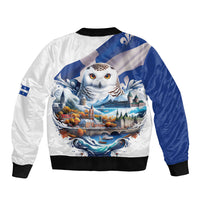 Quebec Snowy Owl Heritage Bomber Jacket Flag Day Edition