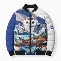 Quebec Snowy Owl Heritage Bomber Puffer Jacket Flag Day Edition