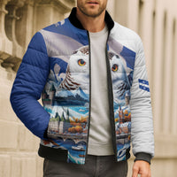 Quebec Snowy Owl Heritage Bomber Puffer Jacket Flag Day Edition