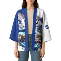 Quebec Snowy Owl Heritage Kimono Flag Day Edition