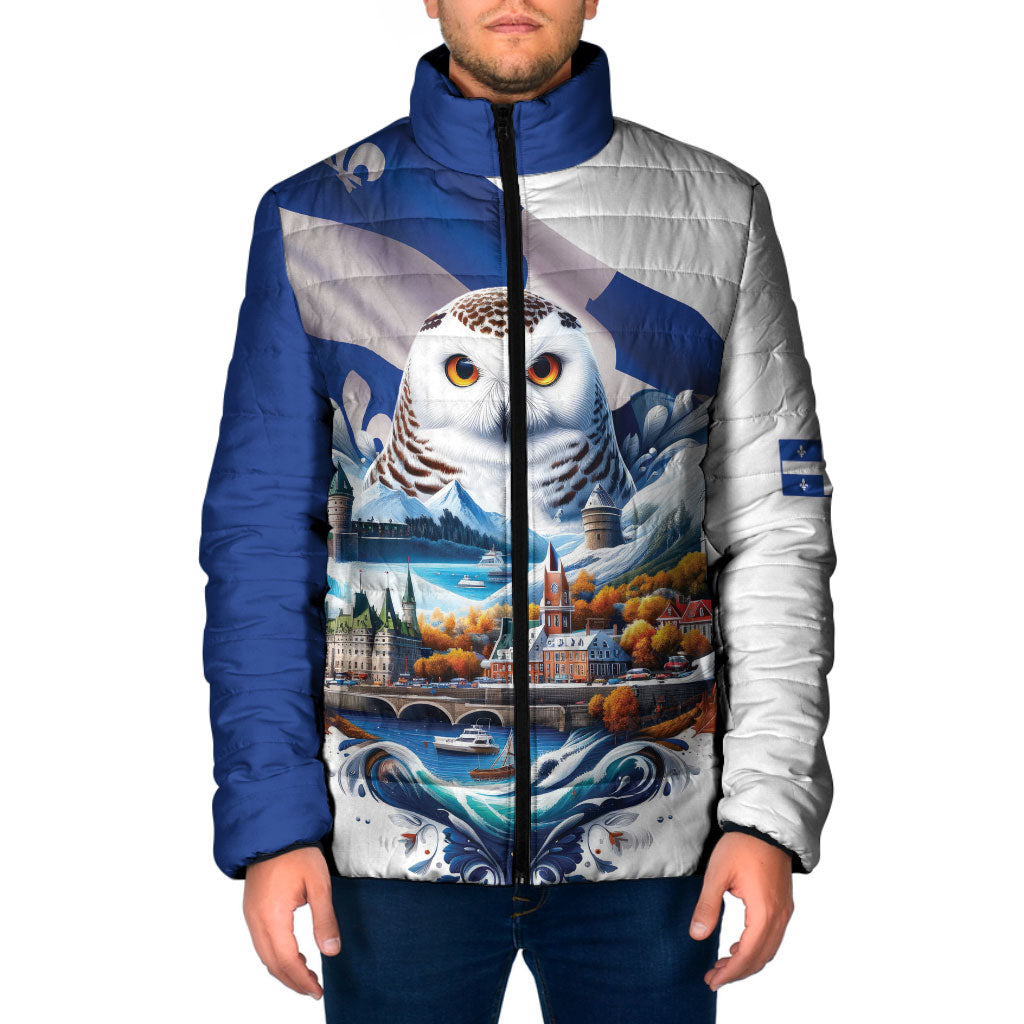 Quebec Snowy Owl Heritage Padded Jacket Flag Day Edition