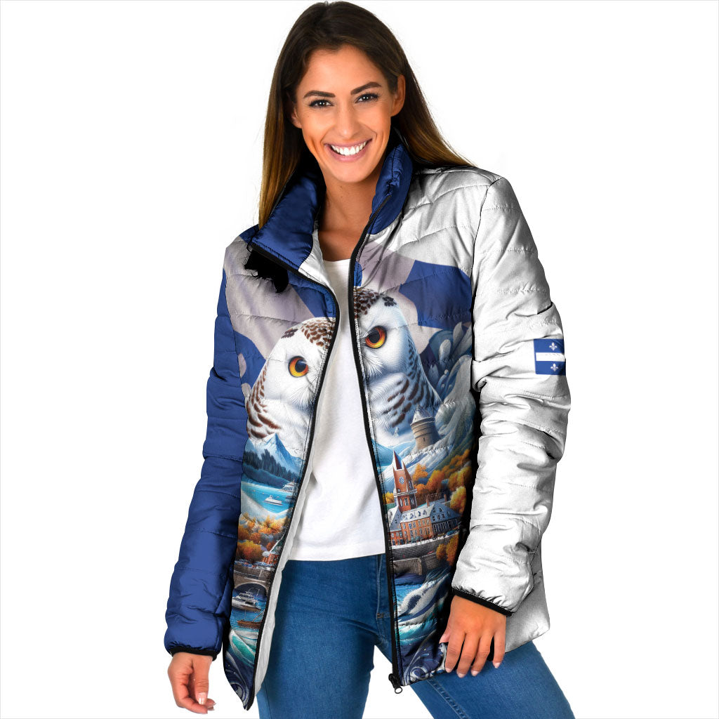 Quebec Snowy Owl Heritage Padded Jacket Flag Day Edition