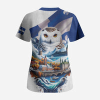 Quebec Snowy Owl Heritage Scrub Top Flag Day Edition