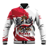 Poland National Flag Day Baseball Jacket Fierce Polish Eagle Crown