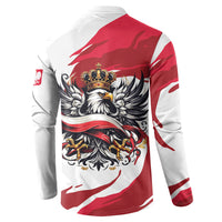 Poland National Flag Day Button Sweatshirt Fierce Polish Eagle Crown