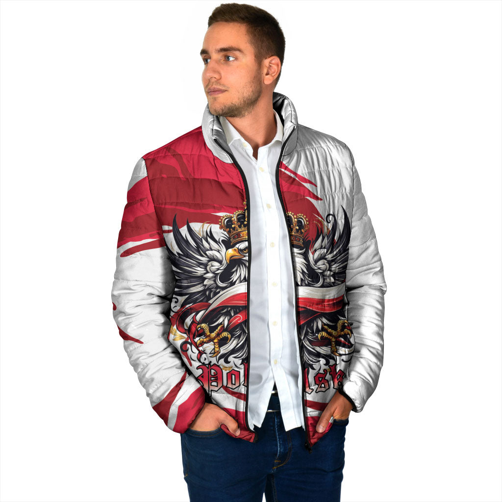 Poland National Flag Day Padded Jacket Fierce Polish Eagle Crown