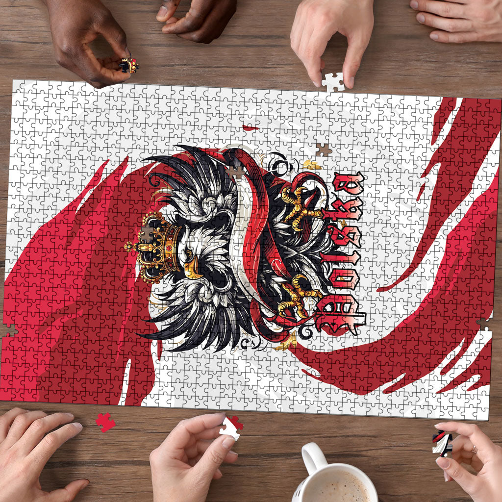 Poland National Flag Day Puzzle Fierce Polish Eagle Crown