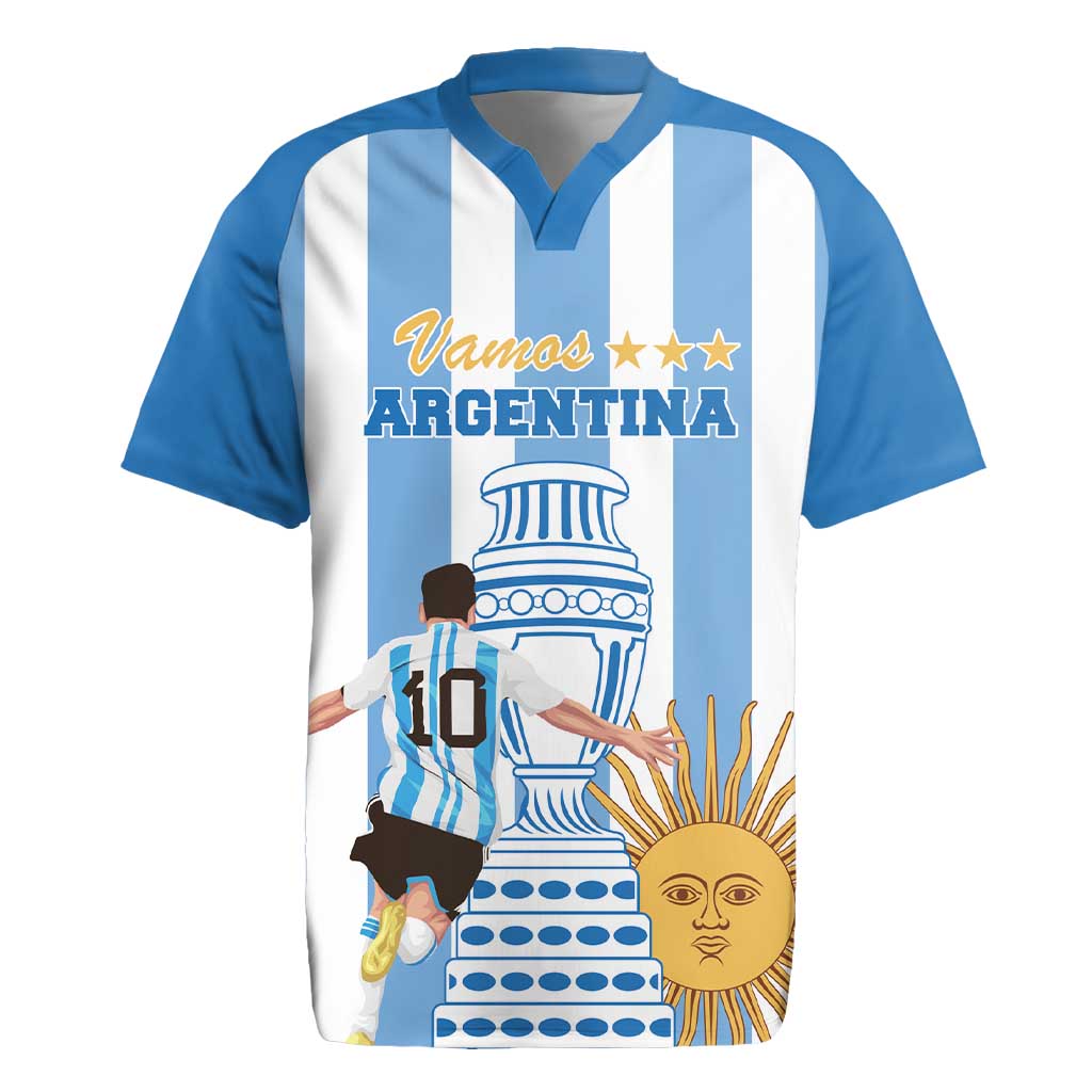 Custom Argentina Football Rugby Jersey Go Champions 2024 - Wonder Print Shop