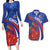 Custom Chile Lapageria Couples Matching Long Sleeve Bodycon Dress and Hawaiian Shirt With Grunge Style - Wonder Print Shop