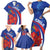 Custom Chile Lapageria Family Matching Short Sleeve Bodycon Dress and Hawaiian Shirt With Grunge Style - Wonder Print Shop