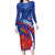 Custom Chile Lapageria Long Sleeve Bodycon Dress With Grunge Style - Wonder Print Shop