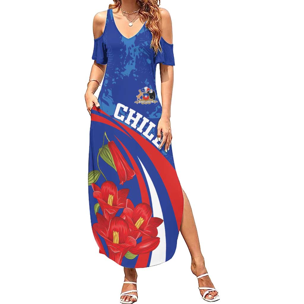 Custom Chile Lapageria Summer Maxi Dress With Grunge Style - Wonder Print Shop