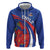 Custom Chile Lapageria Zip Hoodie With Grunge Style - Wonder Print Shop