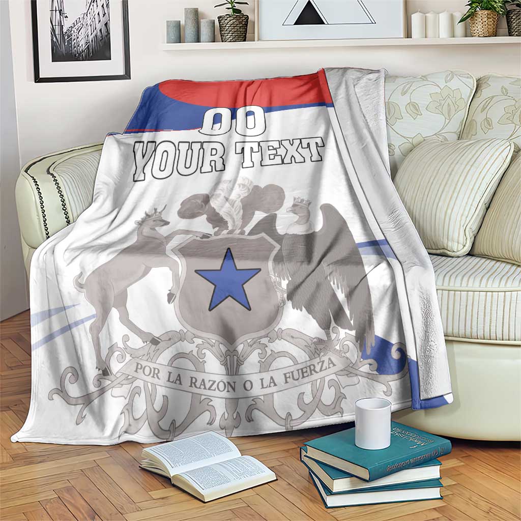 Custom Fiestas Patrias Chile Blanket Coat Of Arms