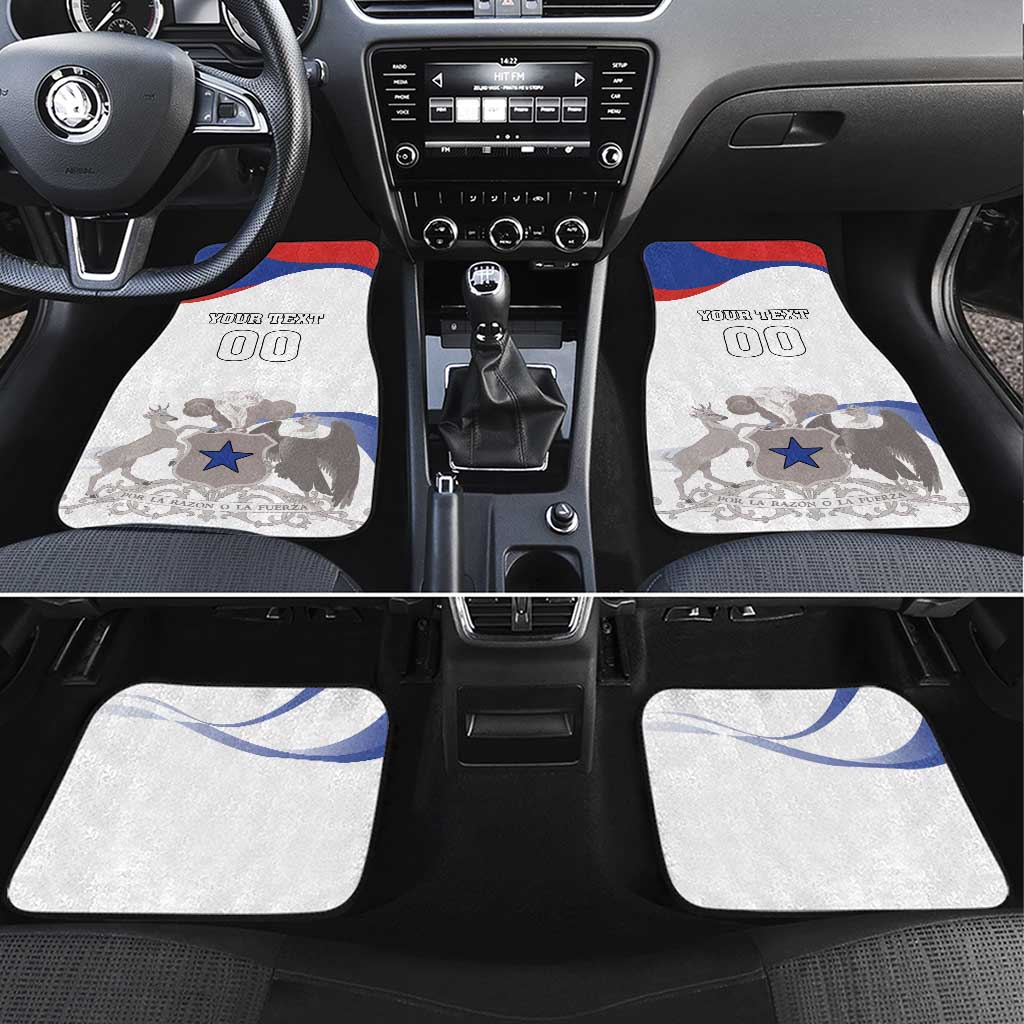 Custom Fiestas Patrias Chile Car Mats Coat Of Arms - Wonder Print Shop
