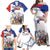 Custom Fiestas Patrias Chile Family Matching Off Shoulder Maxi Dress and Hawaiian Shirt Coat Of Arms - Wonder Print Shop