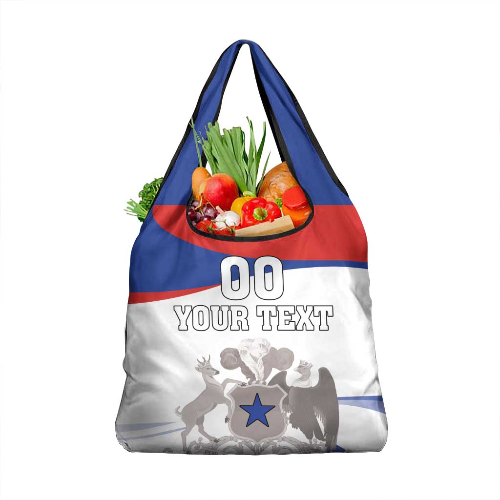 Custom Fiestas Patrias Chile Grocery Bag Coat Of Arms