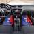 Custom Chile Independence Day Car Mats Lapageria Flower With Coat Of Arms - Wonder Print Shop