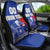 Custom Chile Independence Day Car Seat Cover Lapageria Flower With Coat Of Arms - Wonder Print Shop