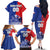 Custom Chile Independence Day Family Matching Off The Shoulder Long Sleeve Dress and Hawaiian Shirt Lapageria Flower With Coat Of Arms - Wonder Print Shop