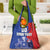 Custom Chile Independence Day Grocery Bag Lapageria Flower With Coat Of Arms