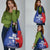 Custom Chile Independence Day Grocery Bag Lapageria Flower With Coat Of Arms