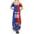 Custom Chile Independence Day Summer Maxi Dress Lapageria Flower With Coat Of Arms - Wonder Print Shop