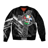 Cross Celtic Nations Bomber Jacket Six Celtic Countries Grunge Style - Wonder Print Shop