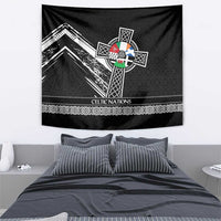 Cross Celtic Nations Tapestry Six Celtic Countries Grunge Style - Wonder Print Shop