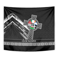Cross Celtic Nations Tapestry Six Celtic Countries Grunge Style - Wonder Print Shop