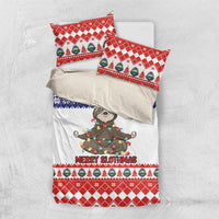 Costa Rica Christmas Bedding Set Merry Slothmas - Wonder Print Shop