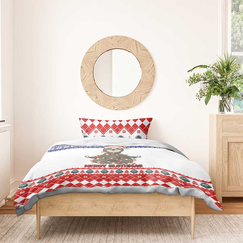 Costa Rica Christmas Bedding Set Merry Slothmas - Wonder Print Shop