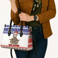 Costa Rica Christmas Leather Bag Merry Slothmas - Wonder Print Shop