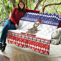 Costa Rica Christmas Quilt Merry Slothmas - Wonder Print Shop