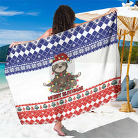 Costa Rica Christmas Sarong Merry Slothmas - Wonder Print Shop