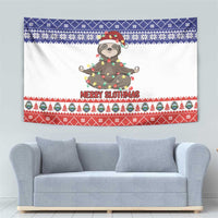 Costa Rica Christmas Tapestry Merry Slothmas - Wonder Print Shop