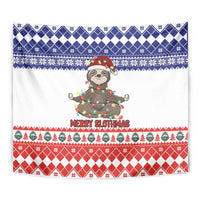 Costa Rica Christmas Tapestry Merry Slothmas - Wonder Print Shop