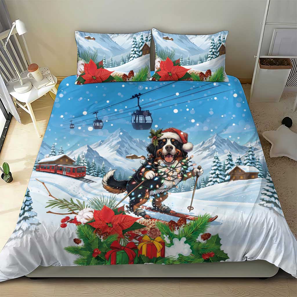 Switzerland Christmas Bedding Set Merry Swissmas Bernese Mountain Dog - Wonder Print Shop