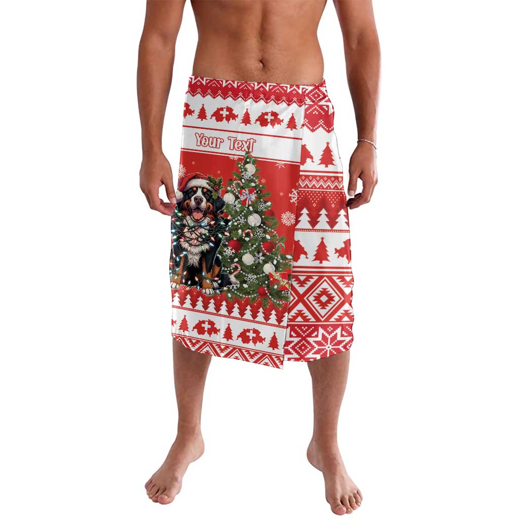 Personalized Merry Swissmas Lavalava Bernese Mountain Dog Christmas Pattern - Wonder Print Shop